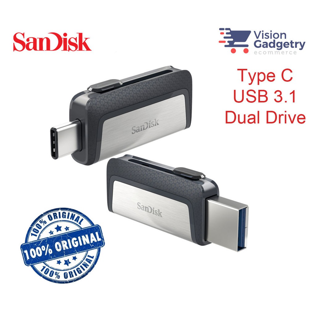 SanDisk Ultra Dual Drive 3.1 Type OTG Flash (128GB/64GB/32GB/16GB) Shopee Malaysia