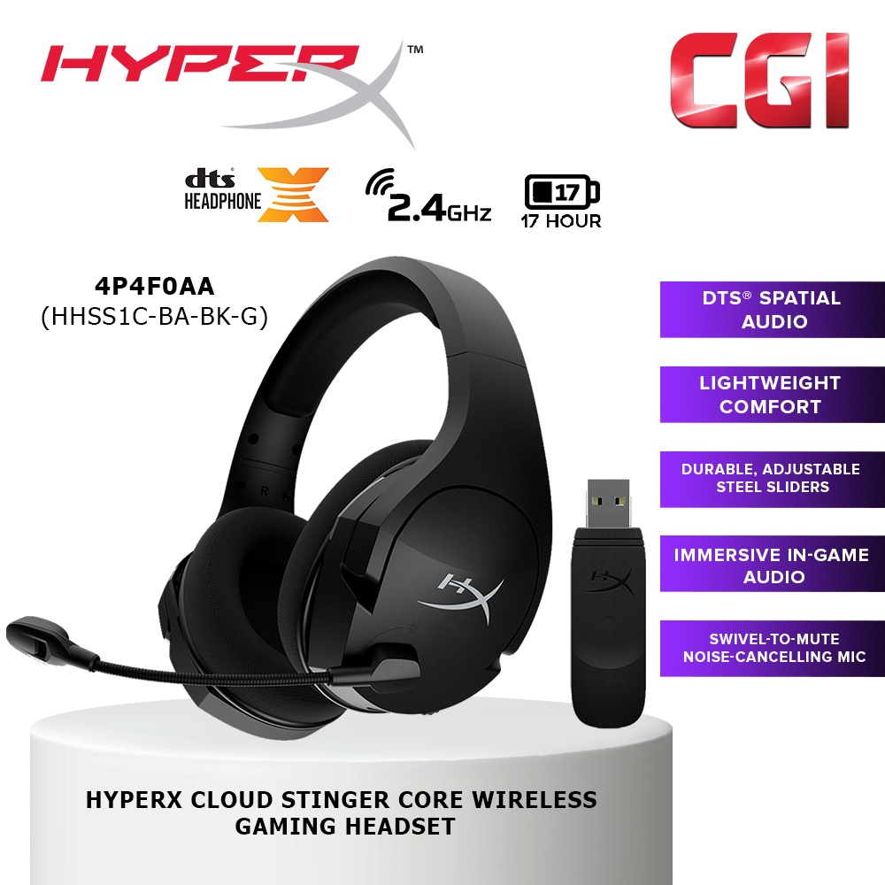 HyperX Cloud Stinger Core Wireless DTS Gaming Headset 4P4F0AA (HHSS1C