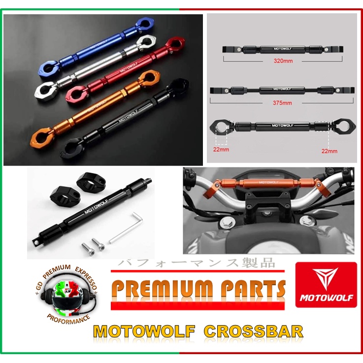 Motowolf Superbike Handle Bar Aluminium Crossbar Adjustable Heavy Duty Shopee Malaysia