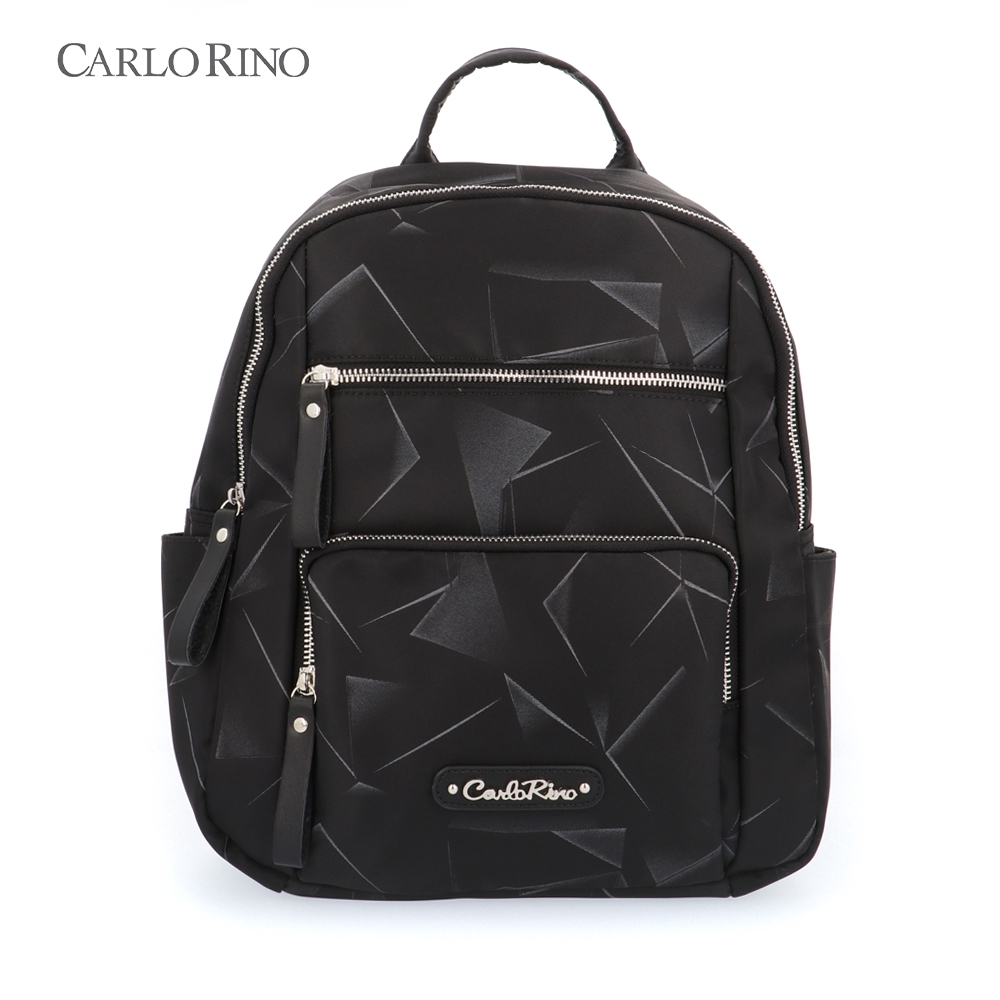 Carlo Rino Black Play It Cool Geometry Backpack