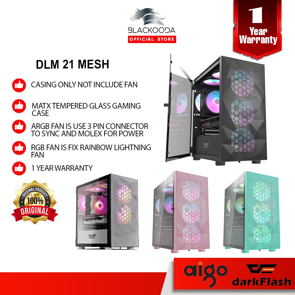 Aigo DARKFLASH DLM21 Mesh M-ATX CASING DLM 21 DLM200 | Shopee Malaysia