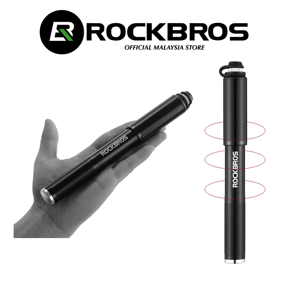 ProBiker RockBros Mini Portable Bicycle Pump Outdoor Equipment Mountain Bike Accessories Fishing Bidirectional Aluminum