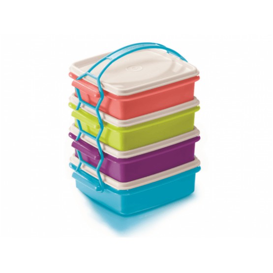 Tupperware Small Goody Box with Cariolier (4) 790ml each