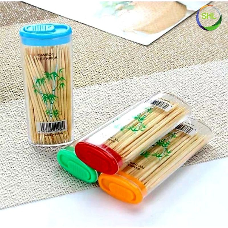 Premium Bamboo Toothpick Pocket Size Bottled Oral Wooden Tooth Care Pencungkil Gigi