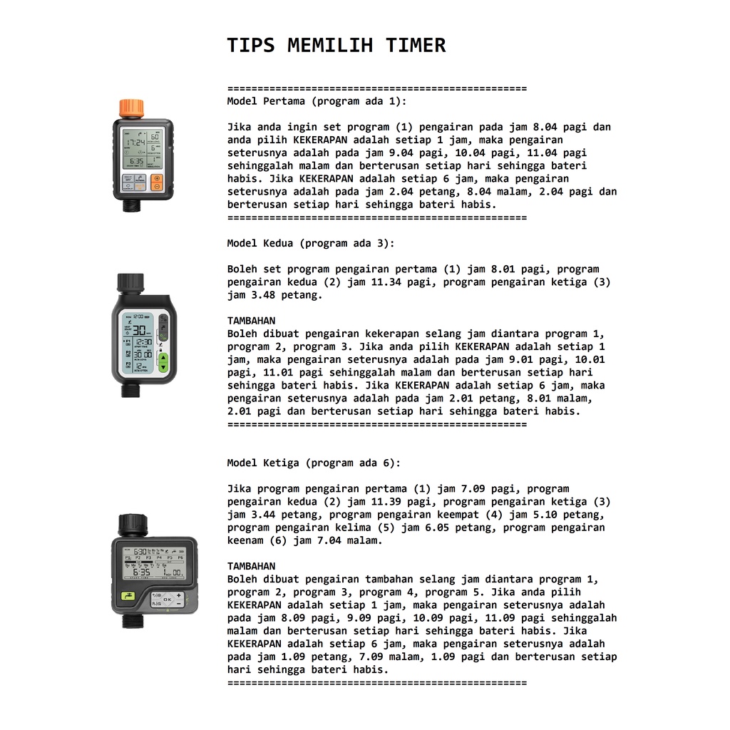 NADSTER DIGITAL Programmable Irrigation Controller Automatic Water