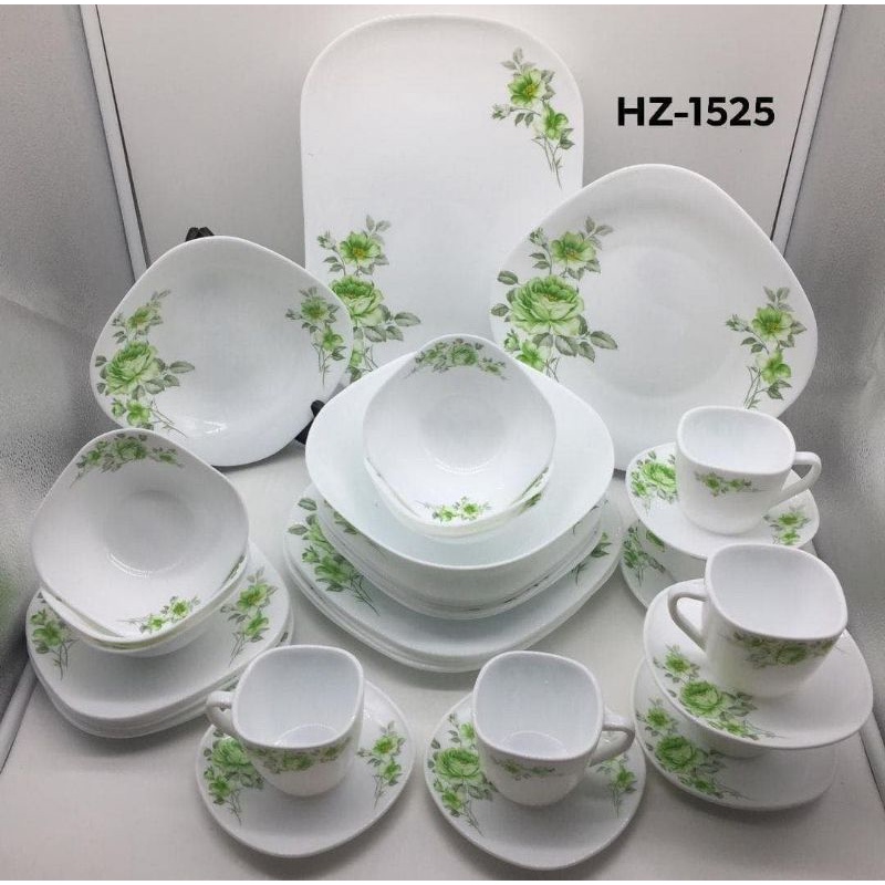 DINNER SET OPAL SQUARE 38PCS SET 6 ORANG (READY STOCK) Shopee Malaysia