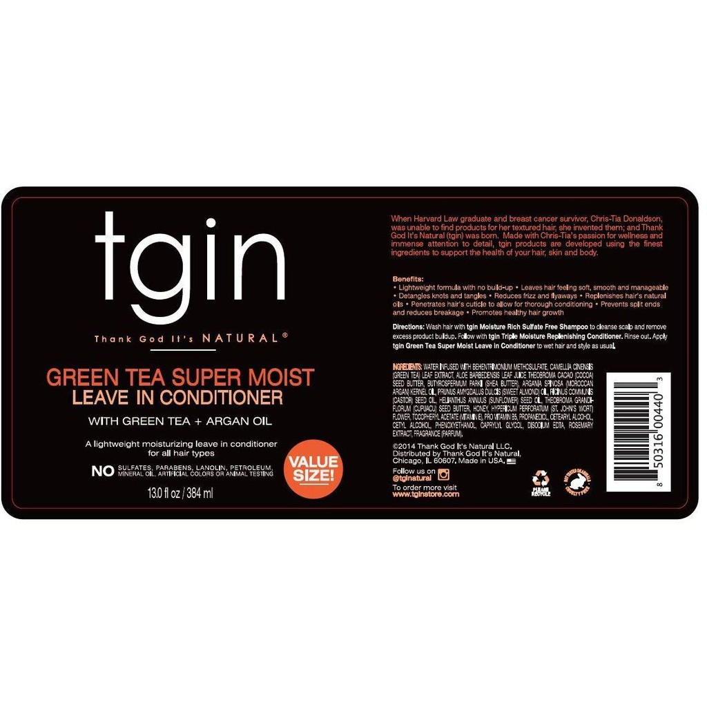 Tgin Green Tea Super Moist Leave In Conditioner For Natural Dry