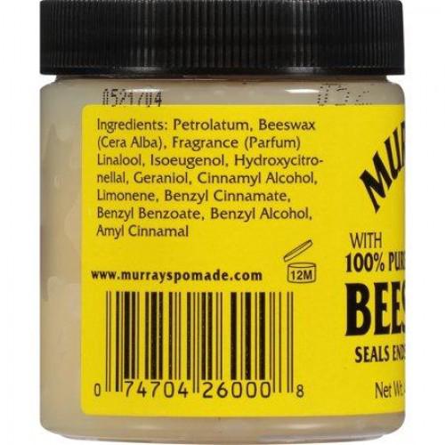 Murrays Pomade 100 Pure Australian Bees Wax Hair Styling Gel, 4 oz