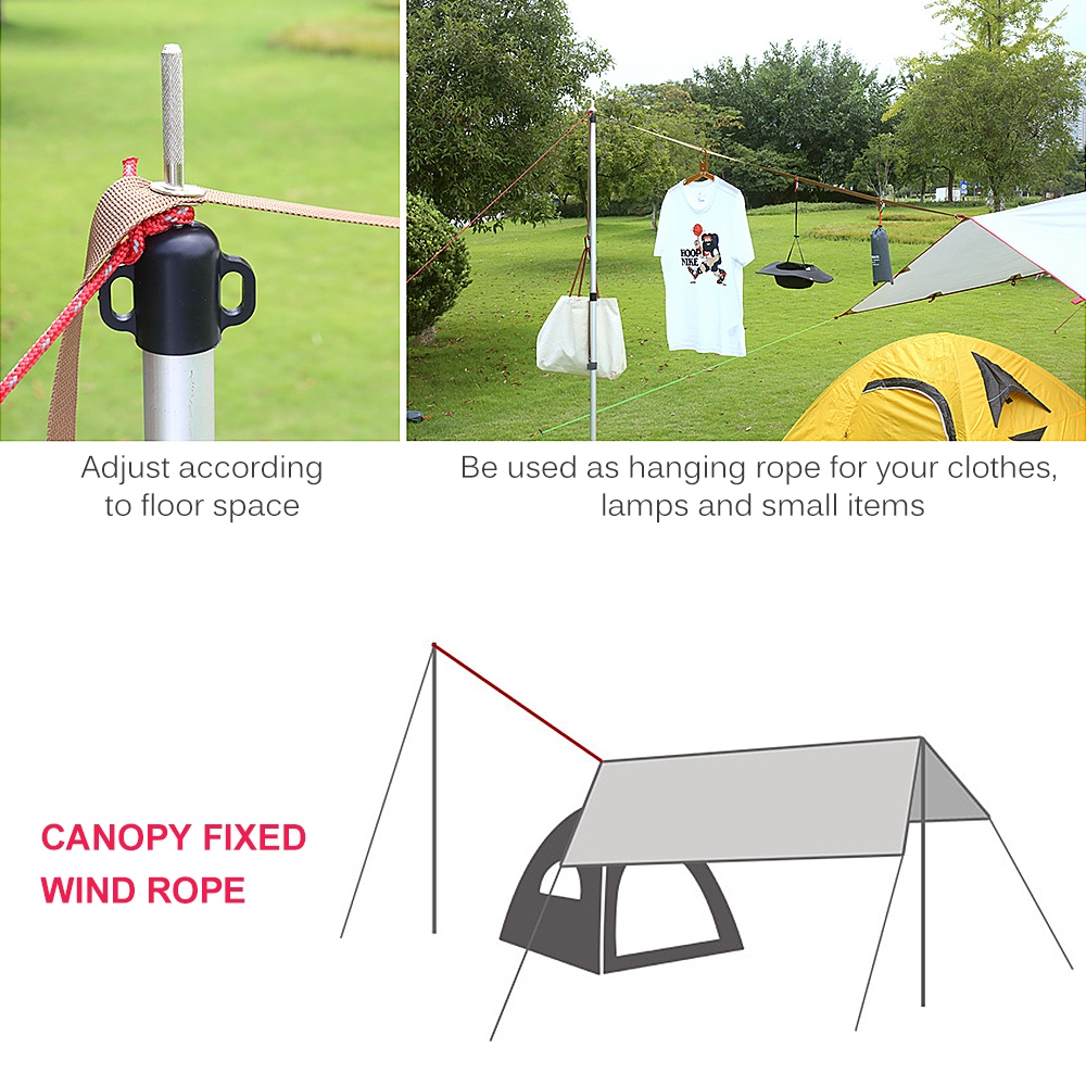 Premium Must 【KOKOMO】Outdoor Camping Tent Wind Rope Durable Nylon Multifunctional Buckle Adjustable Laundry Hangi... - Image 3