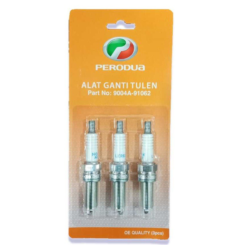 [100% ORIGINAL] SPARK PLUG PERODUA 9004A91062 [LKR6C] (3PCS)  Perodua
