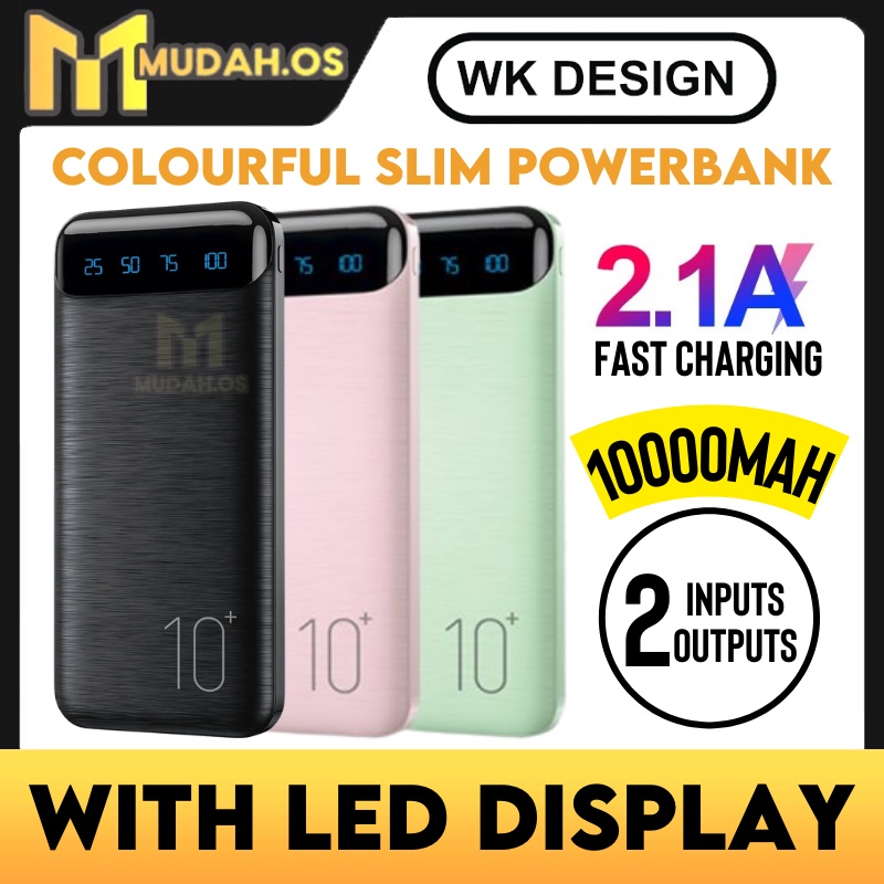 WK Design Power Bank 10000mAh Powerbank 10000mah Original Portable ...