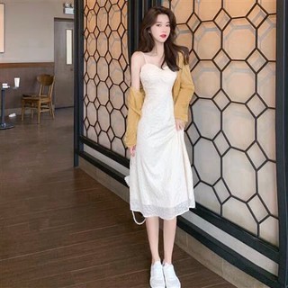 temperament cardigan slim evening dress