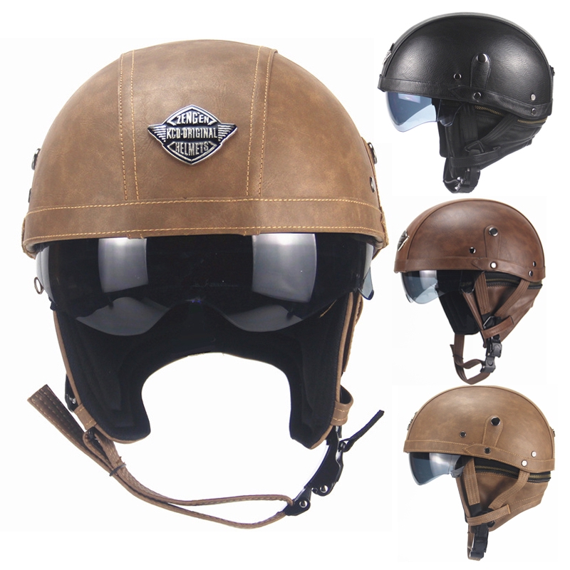 harley davidson leather helmet