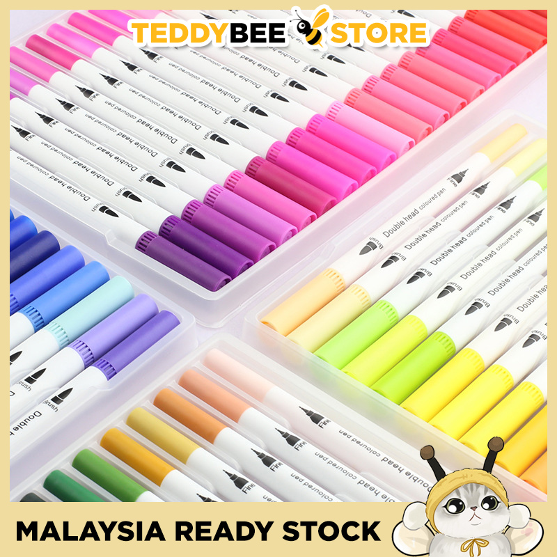 12/24/36/48/60/80/100 Colors Watercolor Brush Pen Colors Dual Tip Brush