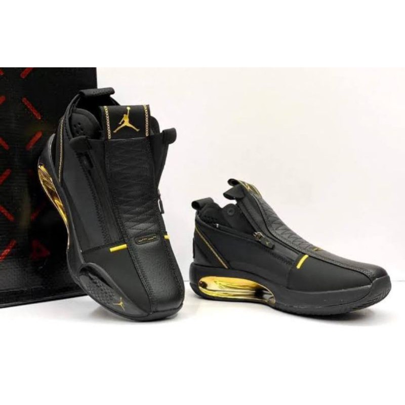 Nike Air Jordan 34 Black Gold Premium Shoes Basketball Shoes Shopee Malaysia