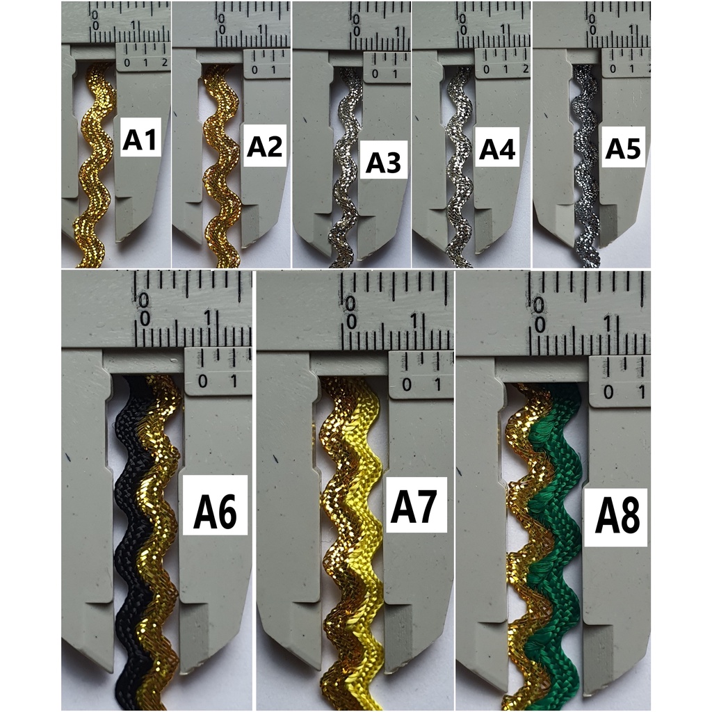 Ribbon Ric Rac / Rick Rack / Zig Zag Trim / Lace Renda (Per Meter