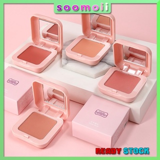 SooMoii CO029 Blusher Natural Face Blush With Brush Highlight Blusher Blingbling Gloss Make Up Malaysia Ready Stock
