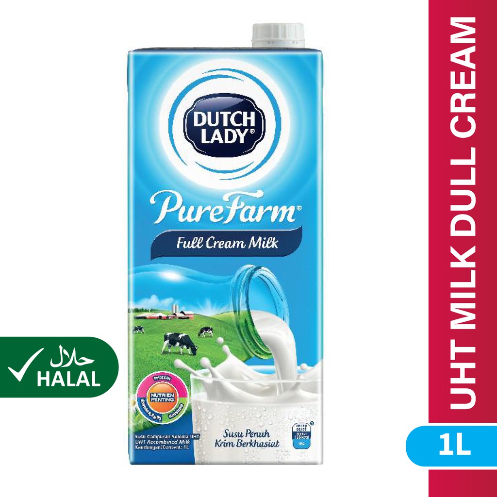 Dutch Lady Purefarm Uht Milk Full Cream (1L) Shopee Malaysia