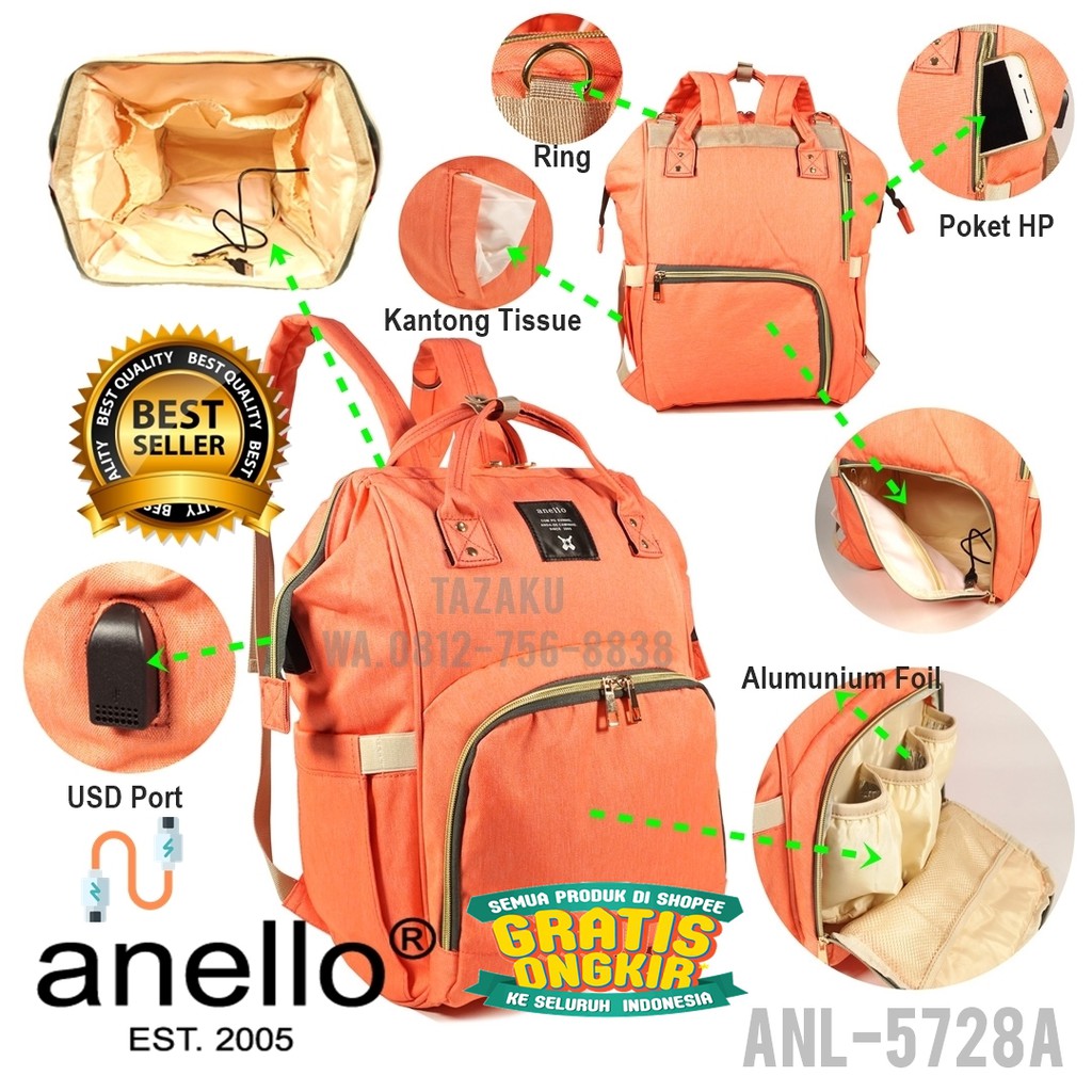 anello diaper bag backpack Cinosural International School