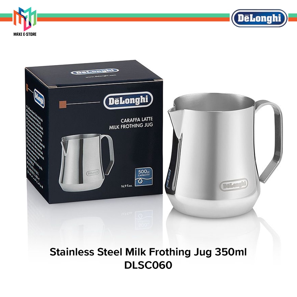 Delonghi Stainless Steel Milk Frothing Jug (350ml) DLSC060 Shopee