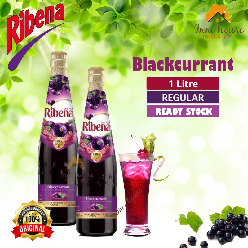 Ribena Blackcurrant Fruit Juice Drinks Original Blackcurrent/Glucose/Strawberry (1 Litre
