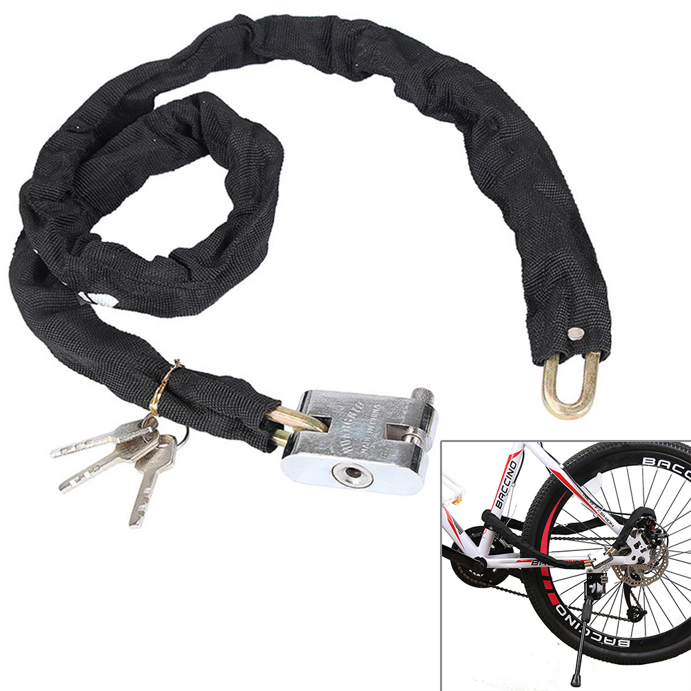 Long Chain Bike Lock Heavy Duty Anti Theft Bicycle Lock Bike Chain Lock With 3 Keys For Bicycle