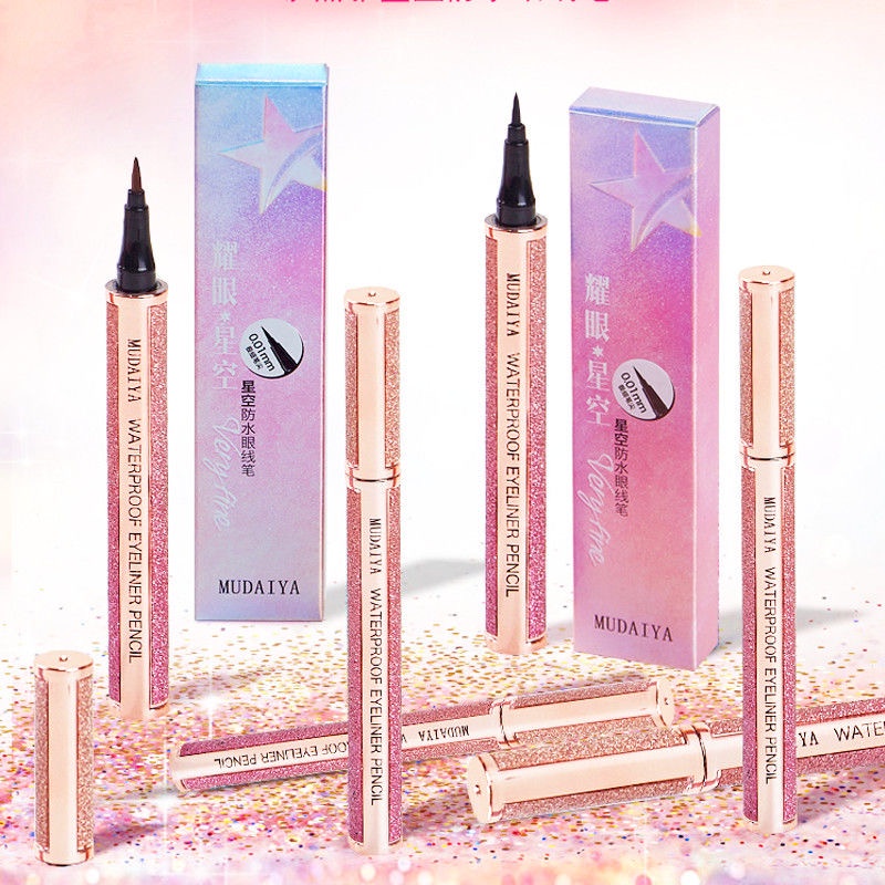 Durable Multi Spot pink girl starry sky eyeliner black evenly colored long-lasting sweat waterproof Purpose - Image 4