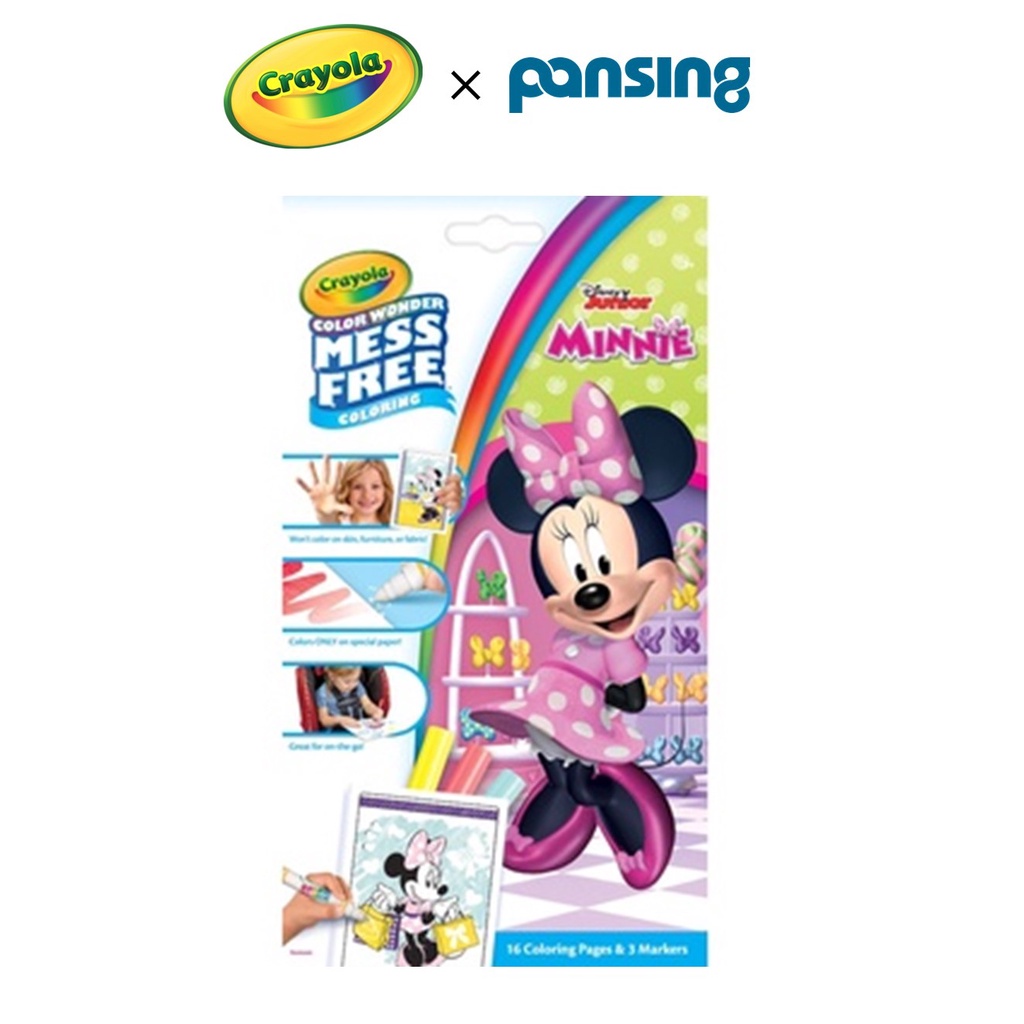 Crayola Color Wonder Mess-Free Colouring Pages & Mini Markers, Minnie ...