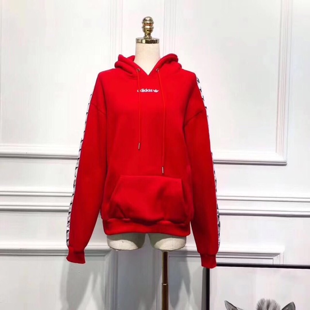 adidas tnt tape hoodie red
