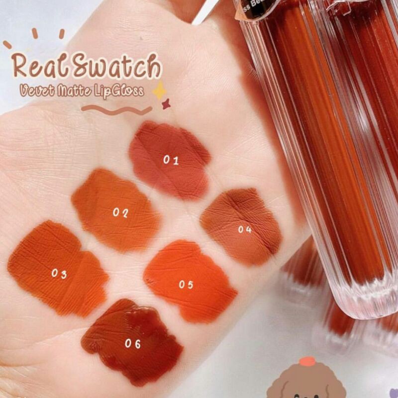 real-swatch-velvet-matte-lipgloss-by-kiss-beauty-shopee-malaysia