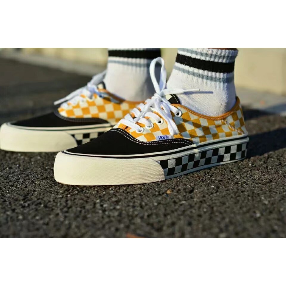 yellow checkered shoes