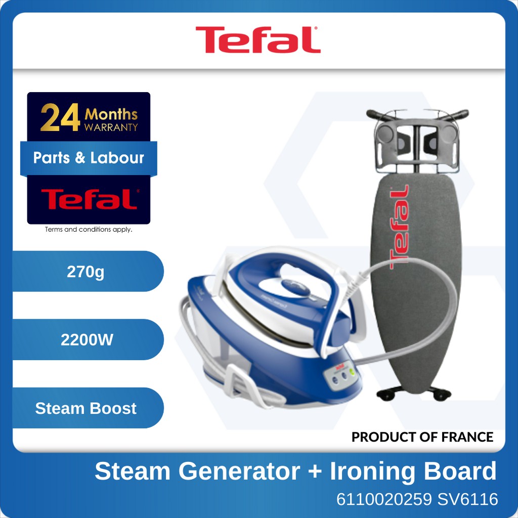 TEFAL SV7112G0 + IB4000 2p Steam Generator Express Compact + Ironing