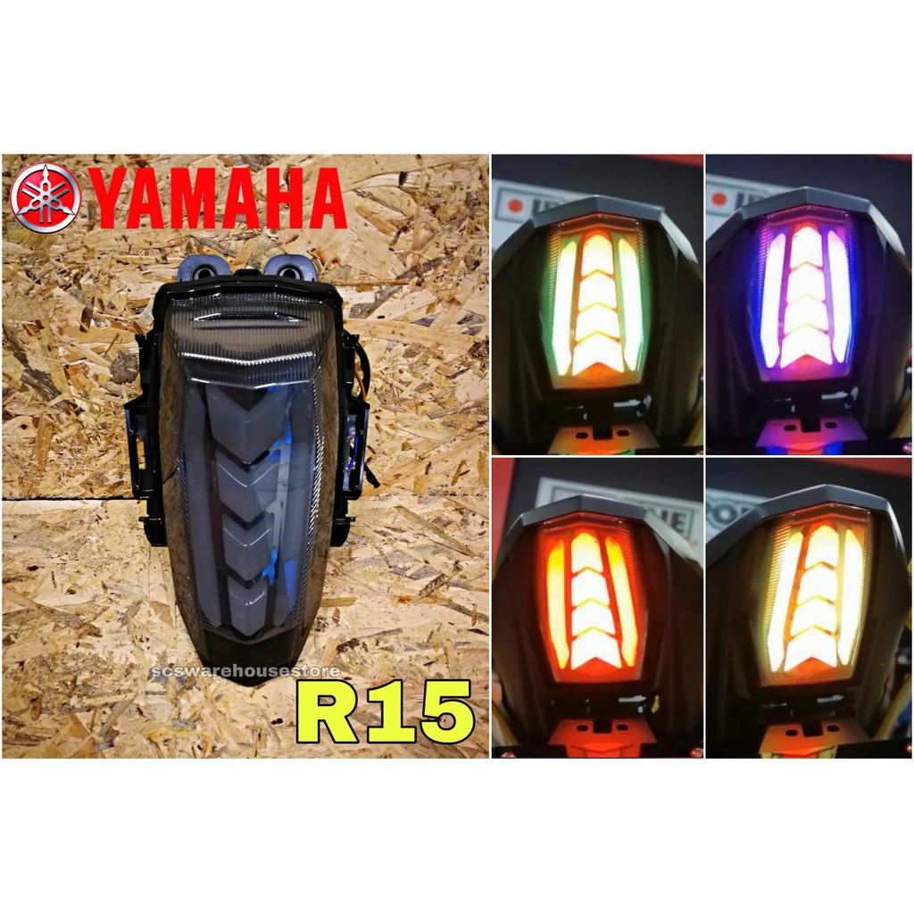 Integrated Tail Light Lamp Signal LED Yamaha R15 V3 Lampu Belakang R15 Smoke Shopee Malaysia