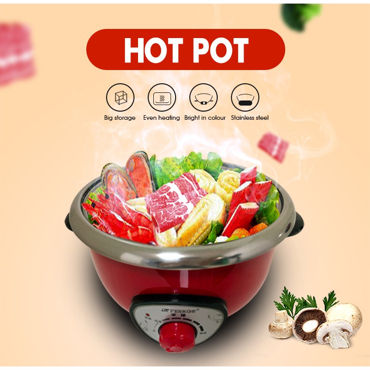 6L MULTIFUNCTIONAL ELECTRIC STEAMBOAT COOKER Shopee Malaysia