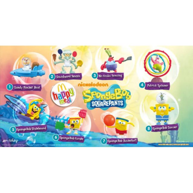 spongebob happy meal toys