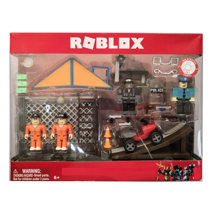 4pcs Set Virtual World Roblox Jailbreak Escape Pvc Action Figure Toy Collection Model Gift Shopee Malaysia - roblox games polici