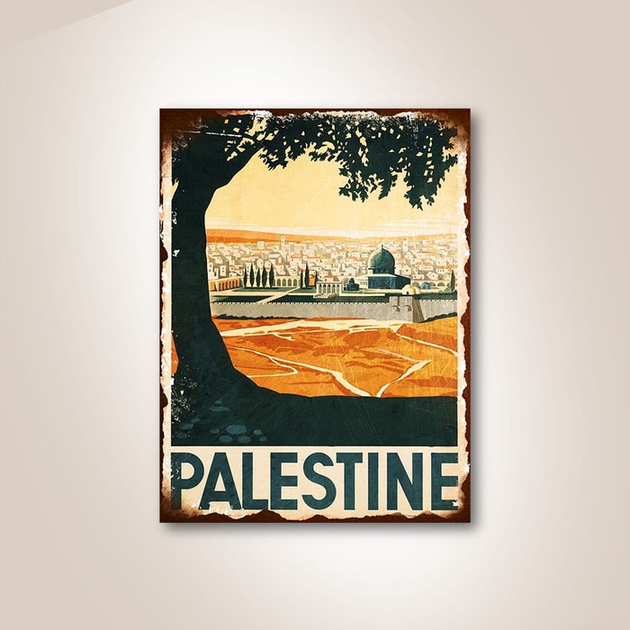 Free Palestine Palestina Poster Wooden Home Wall Display Walldecor