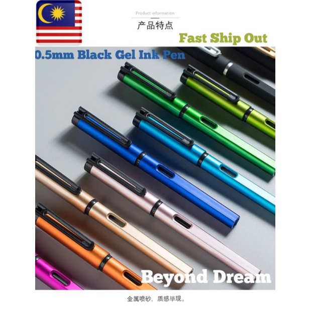 0.5mm Black Gel Pen Ball Pen 0.5mm Black ink Pen Rose Gold Pen Blue Pen Red Pen 中性笔 水笔 圆珠笔