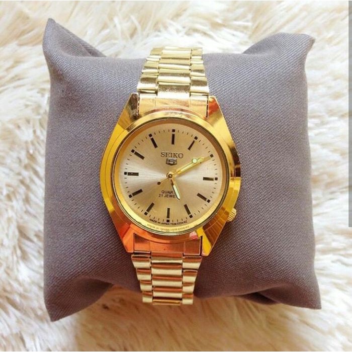 Seiko Watches Are Factory Gold-Gold Color Watches-Gold-Men Watches | Shopee  Malaysia