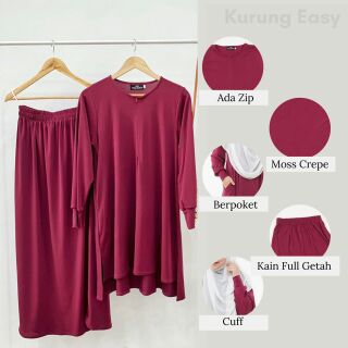 KURUNG EASY boleh jadikan blouse  simple tak  payah  