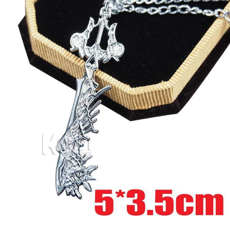 Kingdom Hearts Key Blade Necklace Four Pointed Star Crown Necklace Silver Keychain Pendant Anime Weapon Necklace Shopee Malaysia - keyblade necklace roblox