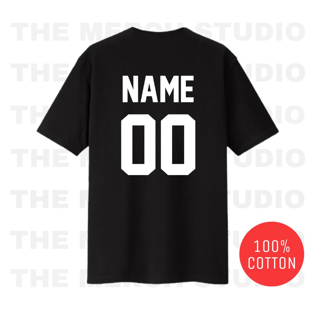 【READY STOCK】CUSTOM PRINTING NAME & NUMBER AT THE BACK OF COTTON T-SHIRT PRINT NAMA & NOMBOR DI BELAKANG BAJU