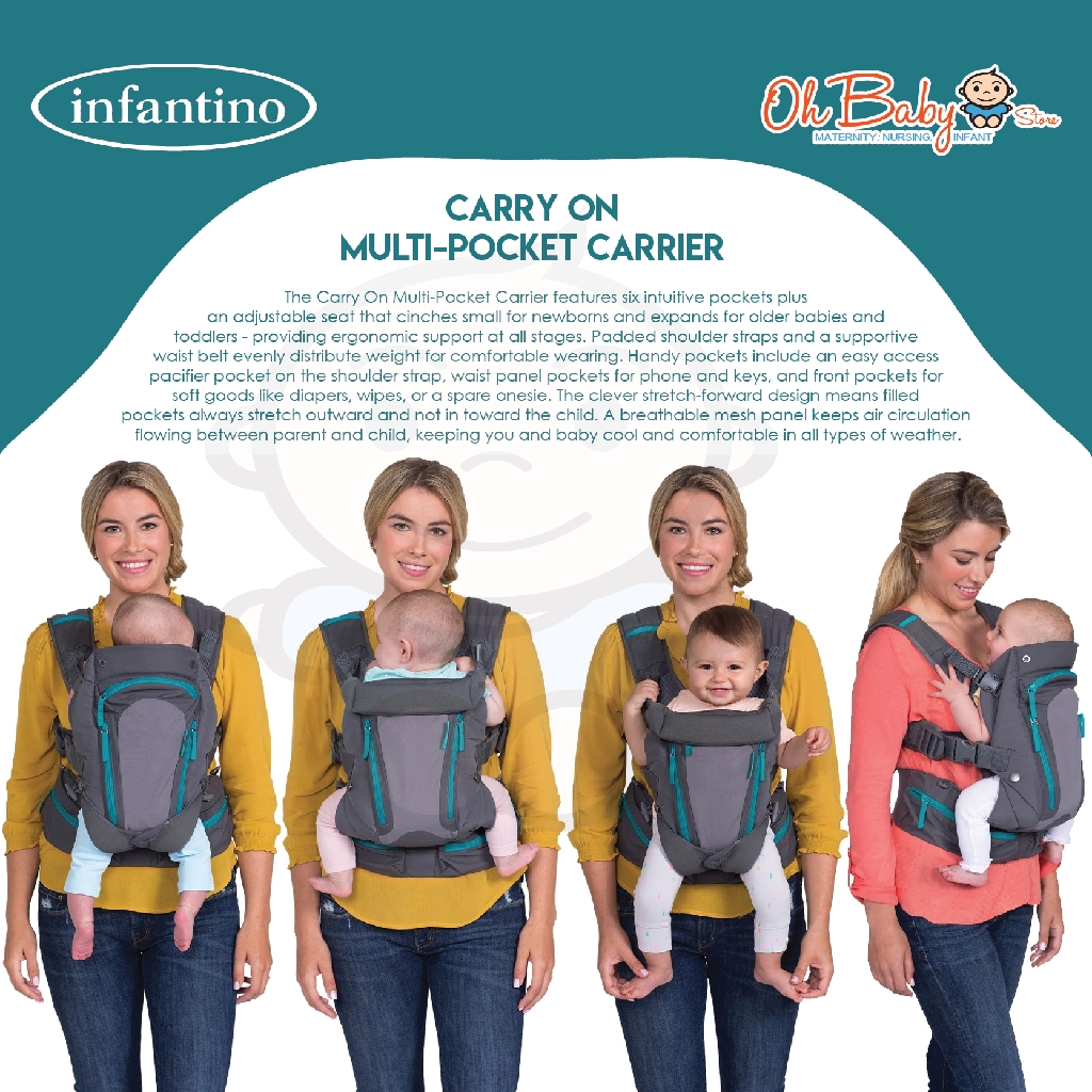 infantino carry on multi pocket