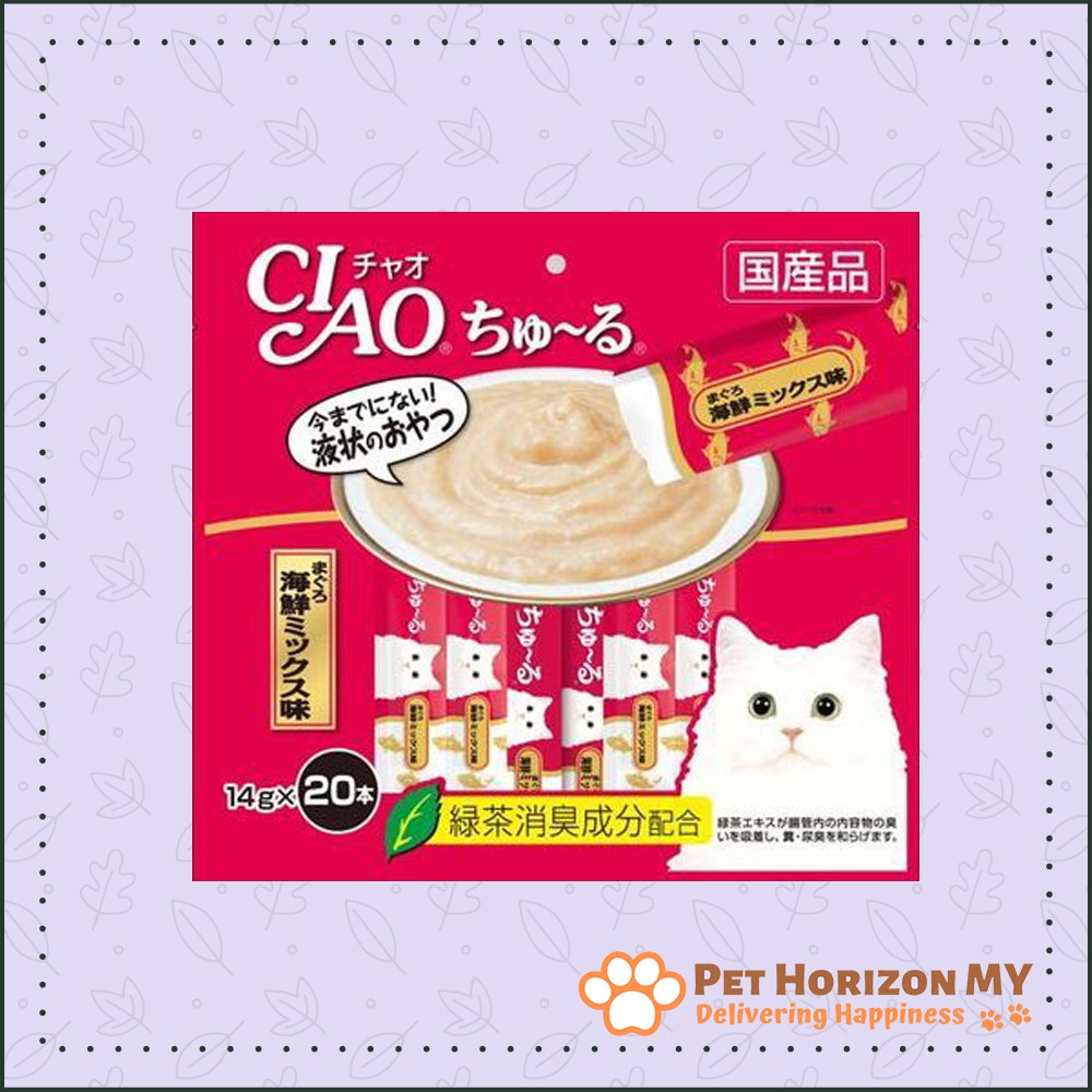 Inaba CIAO Churu Snacks 14g x 20pcs [いなば CIAO ちゅ～る おやつ 14g x 20本] | Shopee  Malaysia