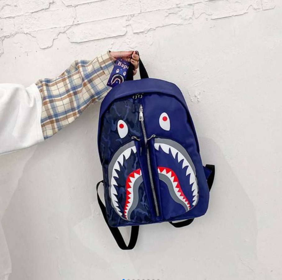 bape shark camouflage backpack