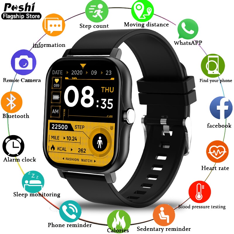 Smart Watch Waterproof Bluetooth Call Digital Watch for Men Women Full Touch Screen Heart Rate Monitoring Sports Watch for Android IOS