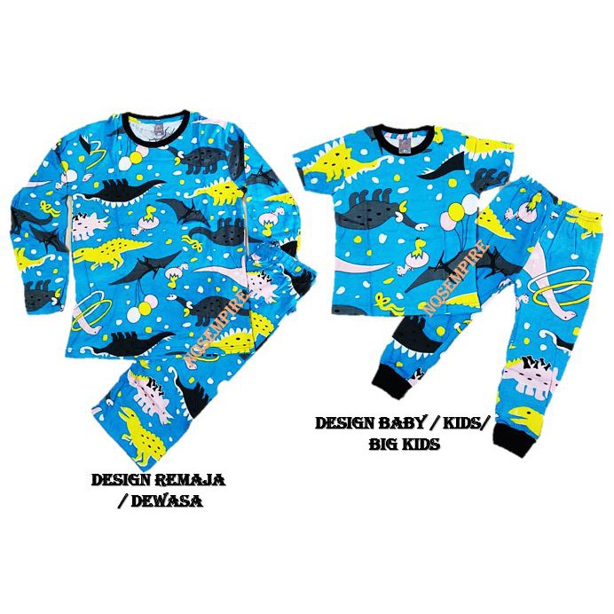 Pyjamas Kids BABY Big Dewasa Cartoon CHIPMUNK DINOSAUR Pyjamas Kids BABY Big Dewasa Cartoon CHIPMUNK DINOSAUR