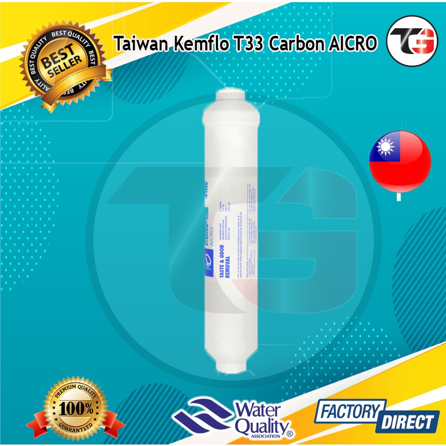Taiwan Kemflo T33 Carbon AICRO NSF GAC Inline Filter Replacement