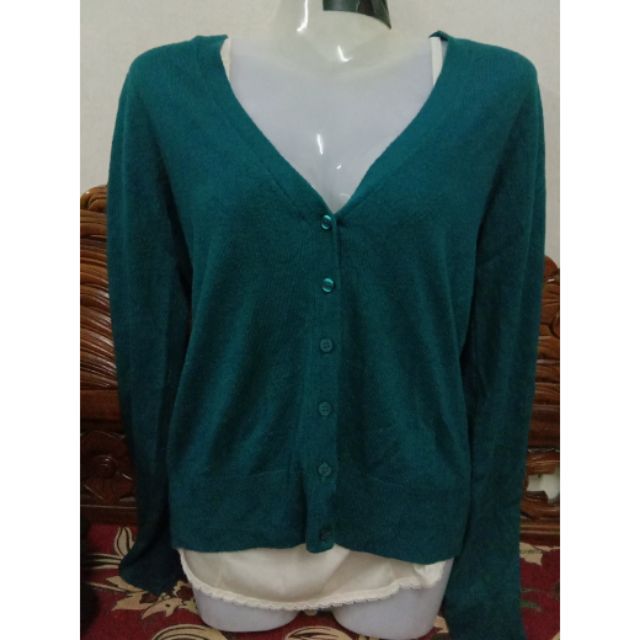 emerald green cardigan womens