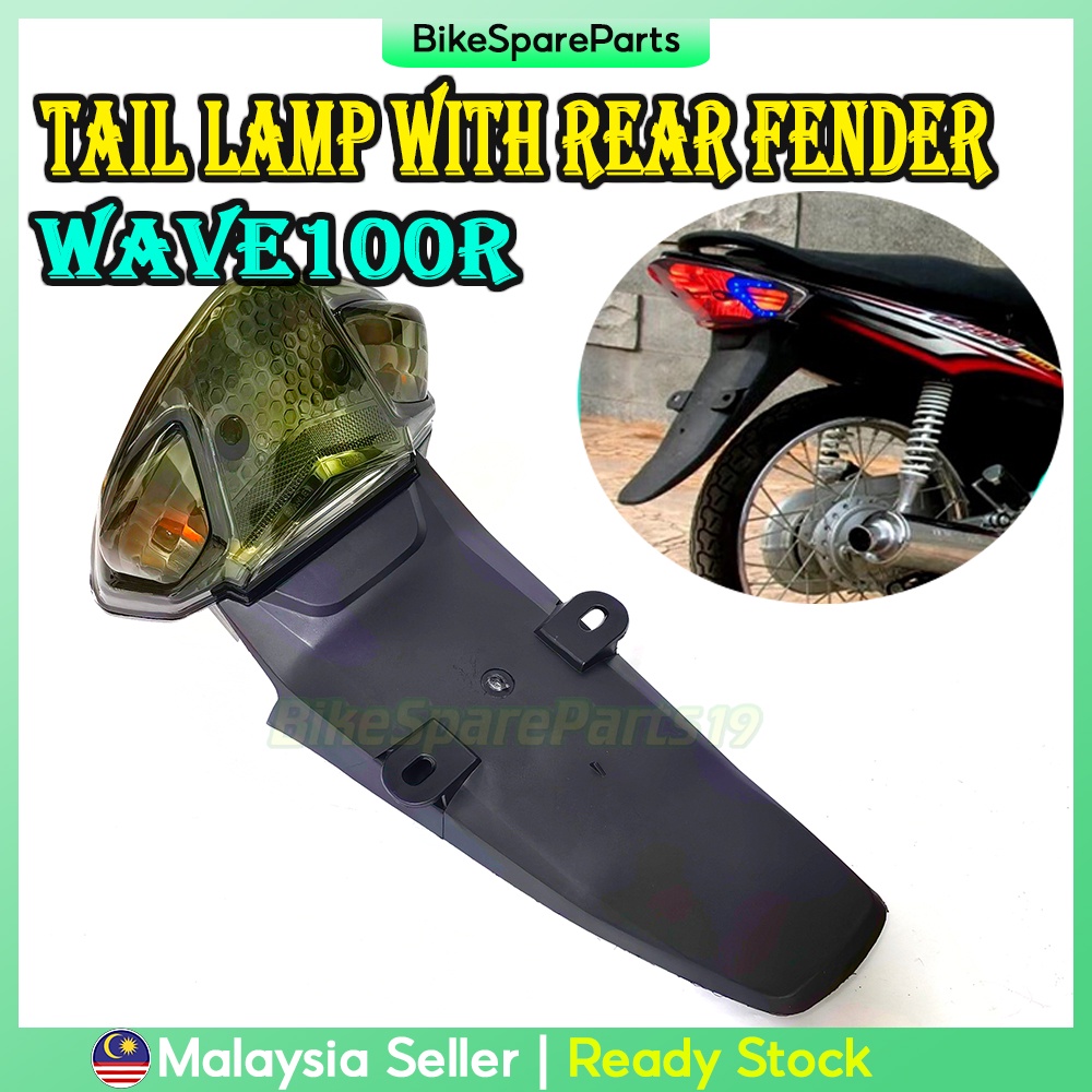 HONDA WAVE100R TAIL LAMP ASSY COMPLETE WITH REAR FENDER HUGGER WAVE100 ...